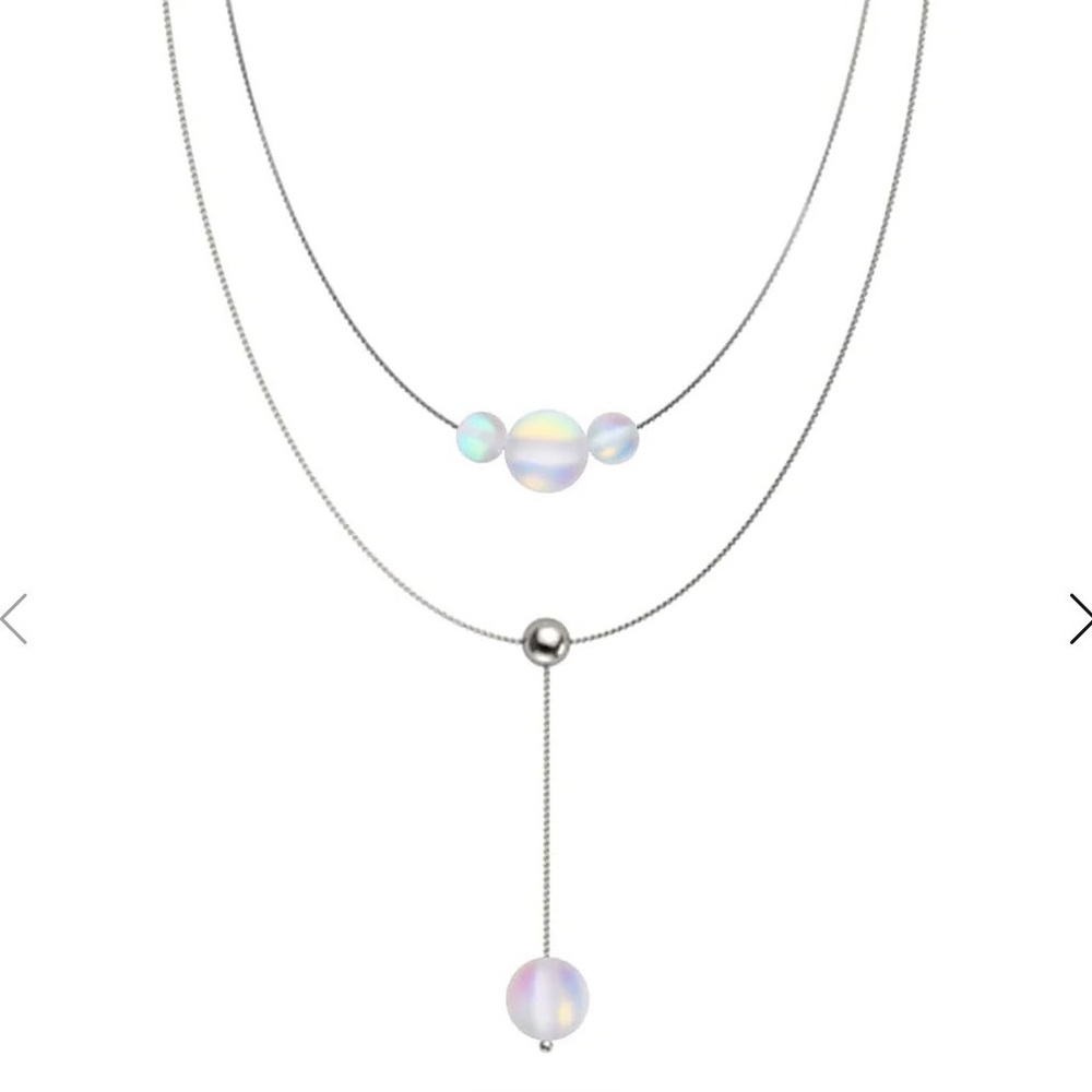 Rainbow White | Silver | Mermaid Glass Cascade Double Pendant NEW
Sold Out - Picture 2 of 5